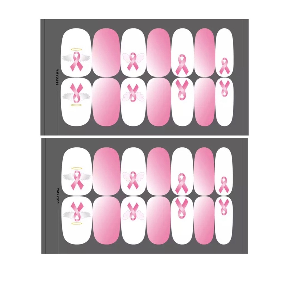 $2 Breast cancer nail sticker wraps $2 WITH ANY $10 ORDER OR MORE